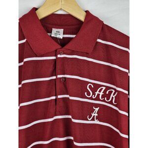 Alabama Crimson Tide Men's Polo Shirt 4XL Red Roll Tide Monogram Initials "SAK"